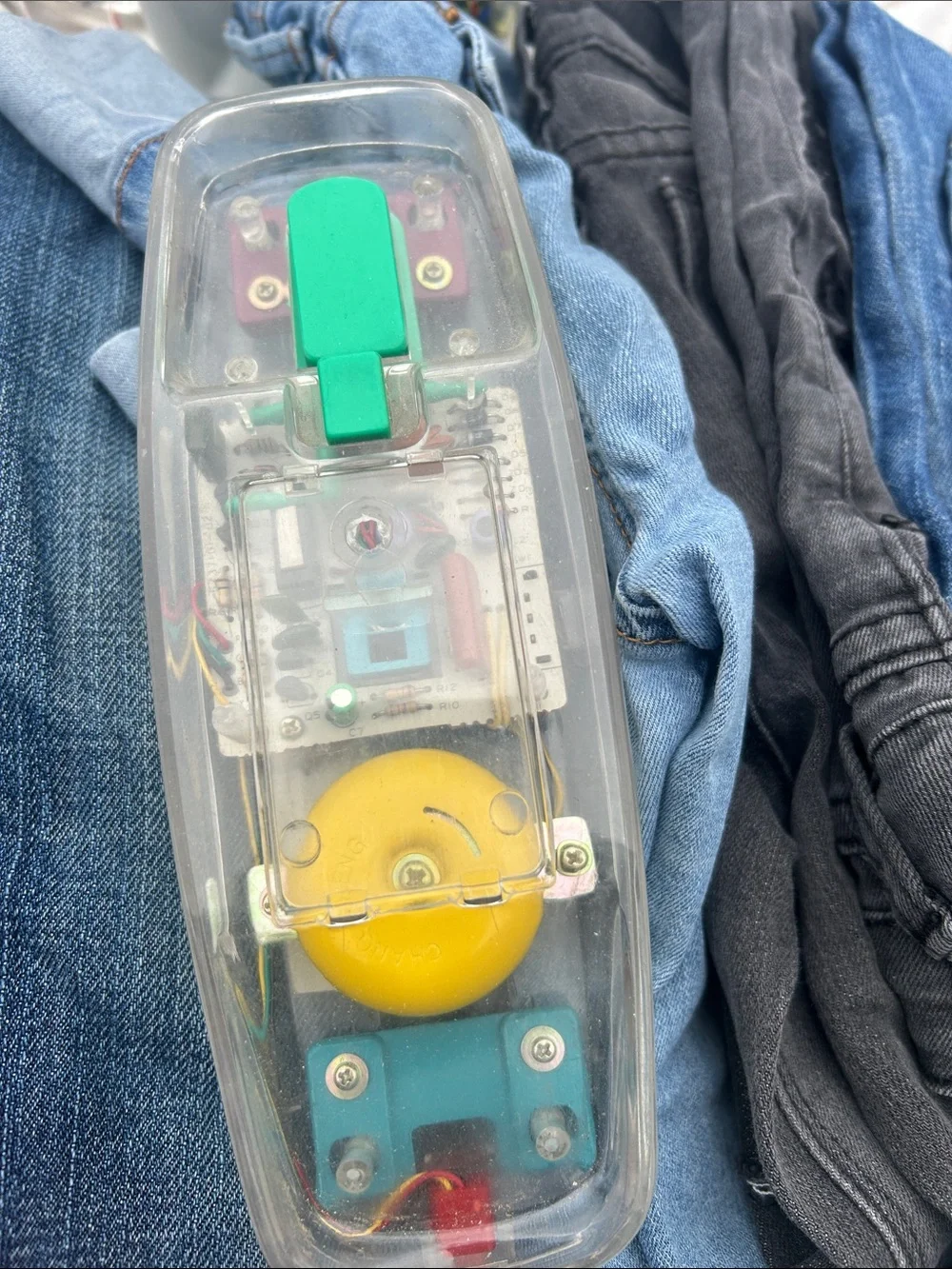 Clear Retro Handset with Red Coil Cord - Radio Shack